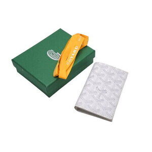 GOYARD Saint Pierre Card Wallet holder canvas white
